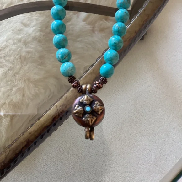Turquoise with Locket Necklace